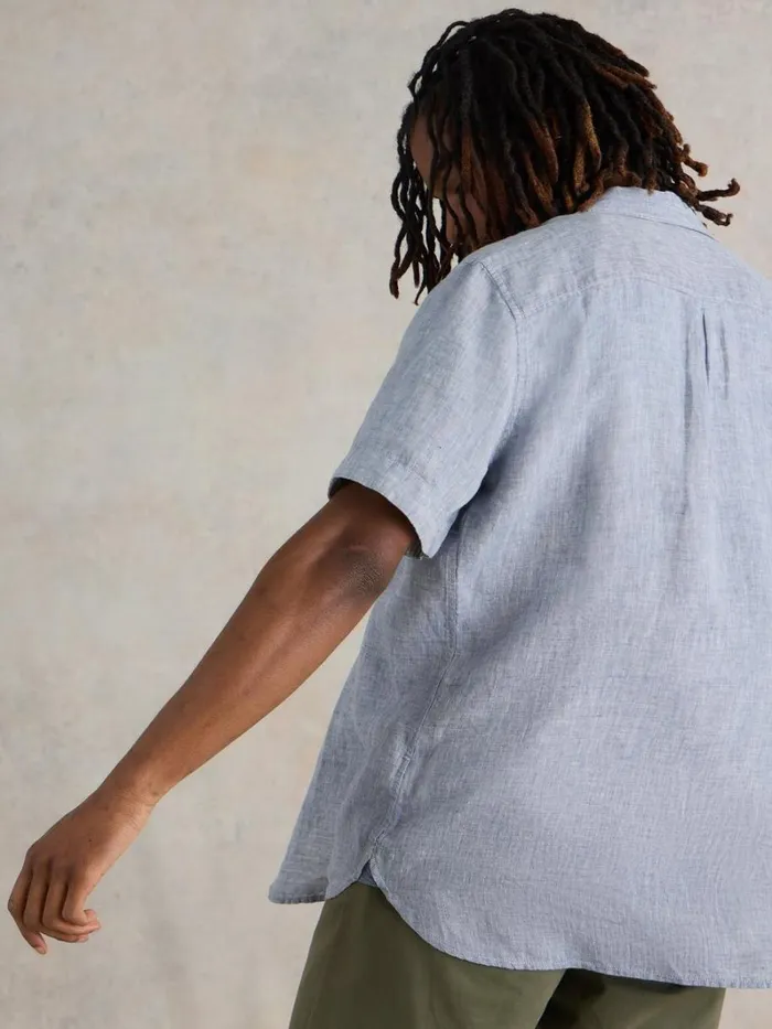 White Stuff SHIRTS Pembroke SS Linen Shirt Chambray Blue 8211 Men White Stuff SHIRTS Pembroke SS Linen Shirt Chambray Blue 8211 Men
