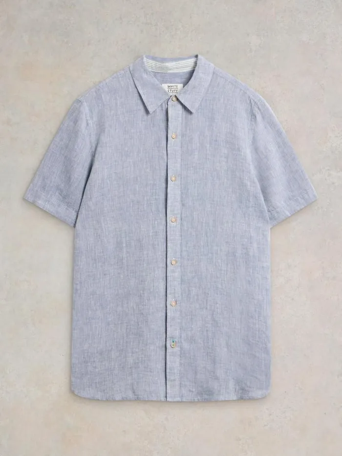 White Stuff SHIRTS Pembroke SS Linen Shirt Chambray Blue 8211 Men White Stuff SHIRTS Pembroke SS Linen Shirt Chambray Blue 8211 Men