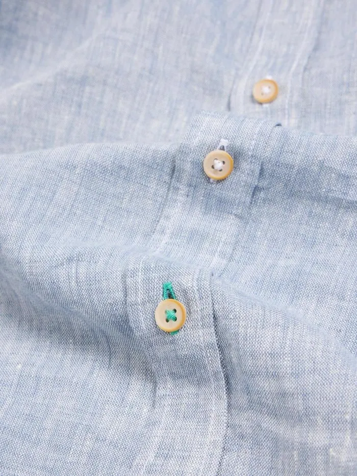 White Stuff SHIRTS Pembroke SS Linen Shirt Chambray Blue 8211 Men White Stuff SHIRTS Pembroke SS Linen Shirt Chambray Blue 8211 Men