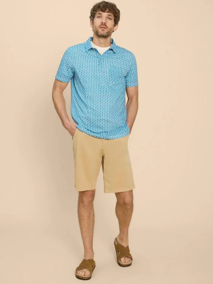 White Stuff SHIRTS Pineapple Printed Polo White Print 8211 Men