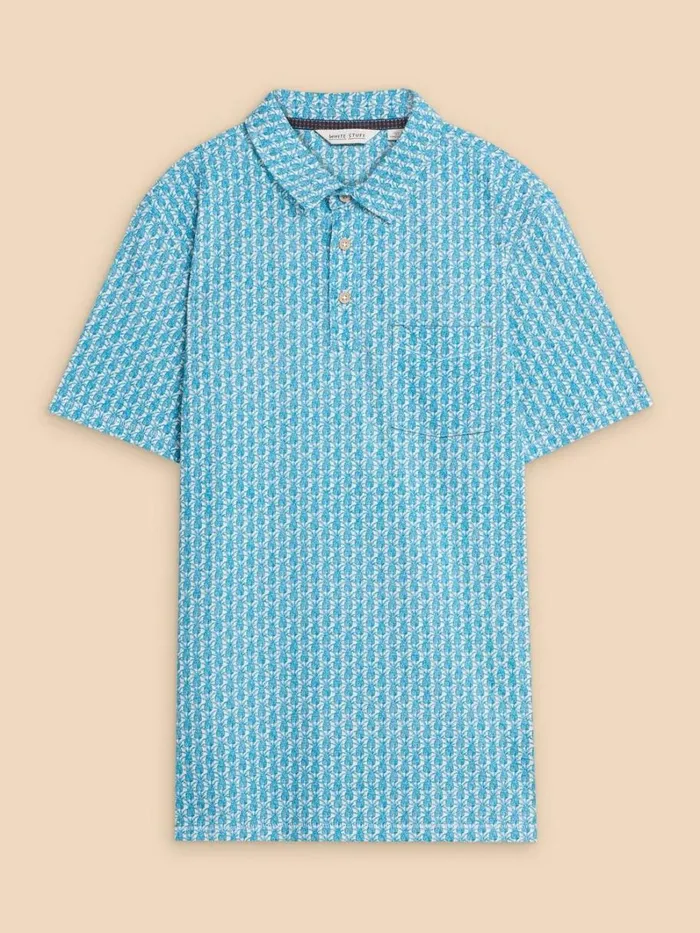 White Stuff SHIRTS Pineapple Printed Polo White Print 8211 Men White Stuff SHIRTS Pineapple Printed Polo White Print 8211 Men