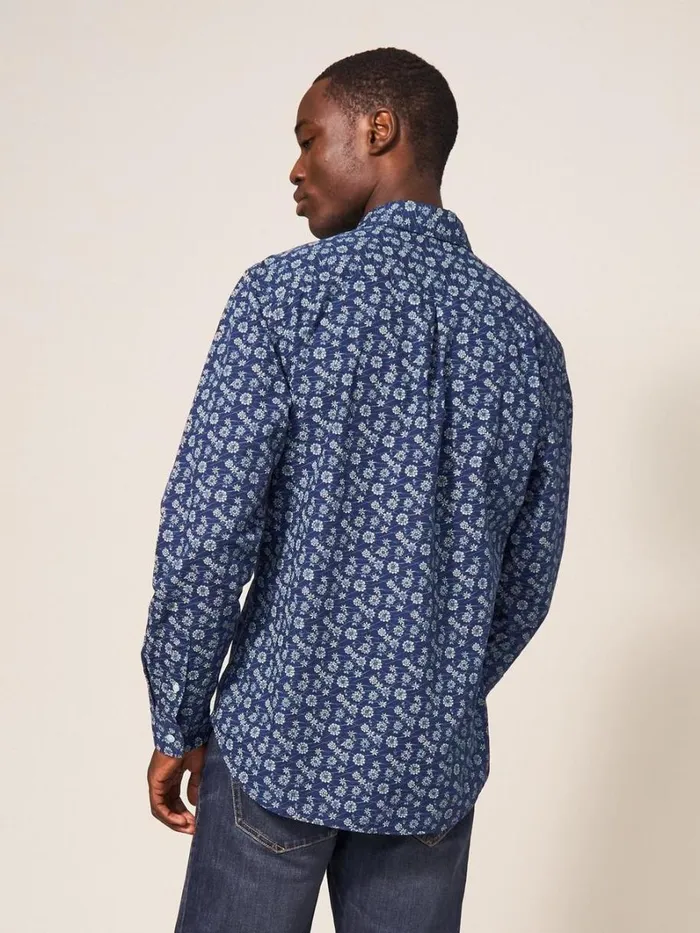 White Stuff SHIRTS Scattered Flower Printed Shirt Dark Navy 8211 Men White Stuff SHIRTS Scattered Flower Printed Shirt Dark Navy 8211 Men