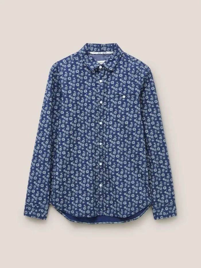 White Stuff SHIRTS Scattered Flower Printed Shirt Dark Navy 8211 Men White Stuff SHIRTS Scattered Flower Printed Shirt Dark Navy 8211 Men