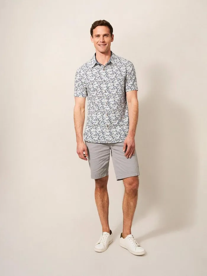 White Stuff SHIRTS Shark Printed Shirt White Multi 8211 Men White Stuff SHIRTS Shark Printed Shirt White Multi 8211 Men