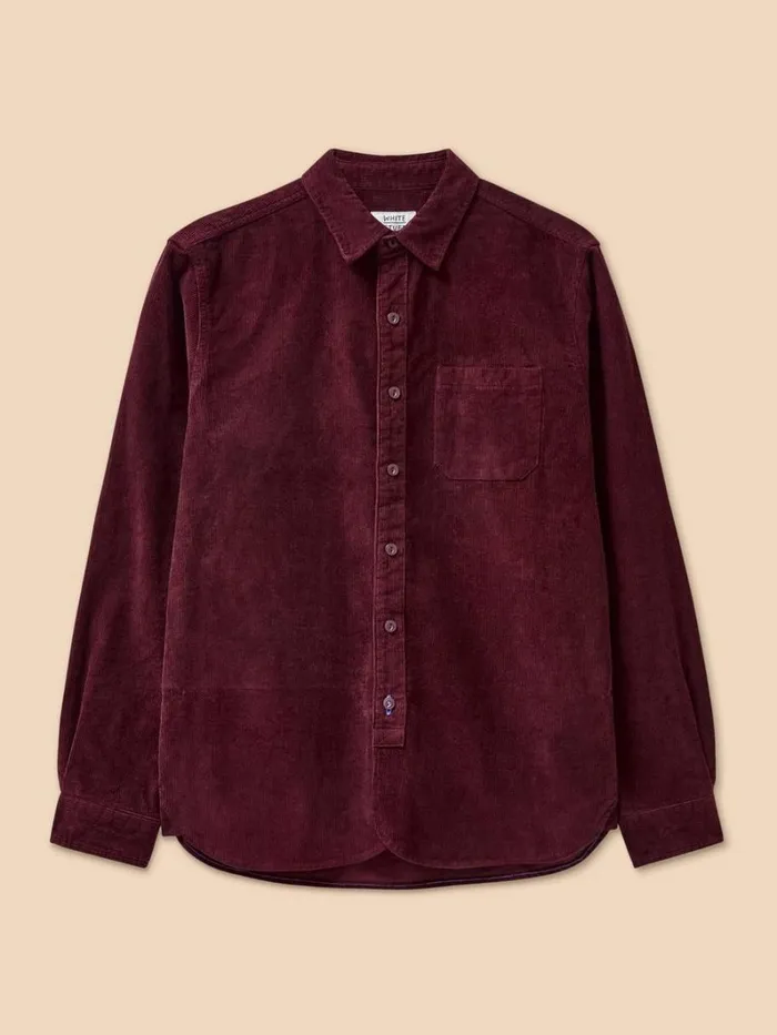 White Stuff SHIRTS Whitwick Cord Shirt Dk Red 8211 Men White Stuff SHIRTS Whitwick Cord Shirt Dk Red 8211 Men