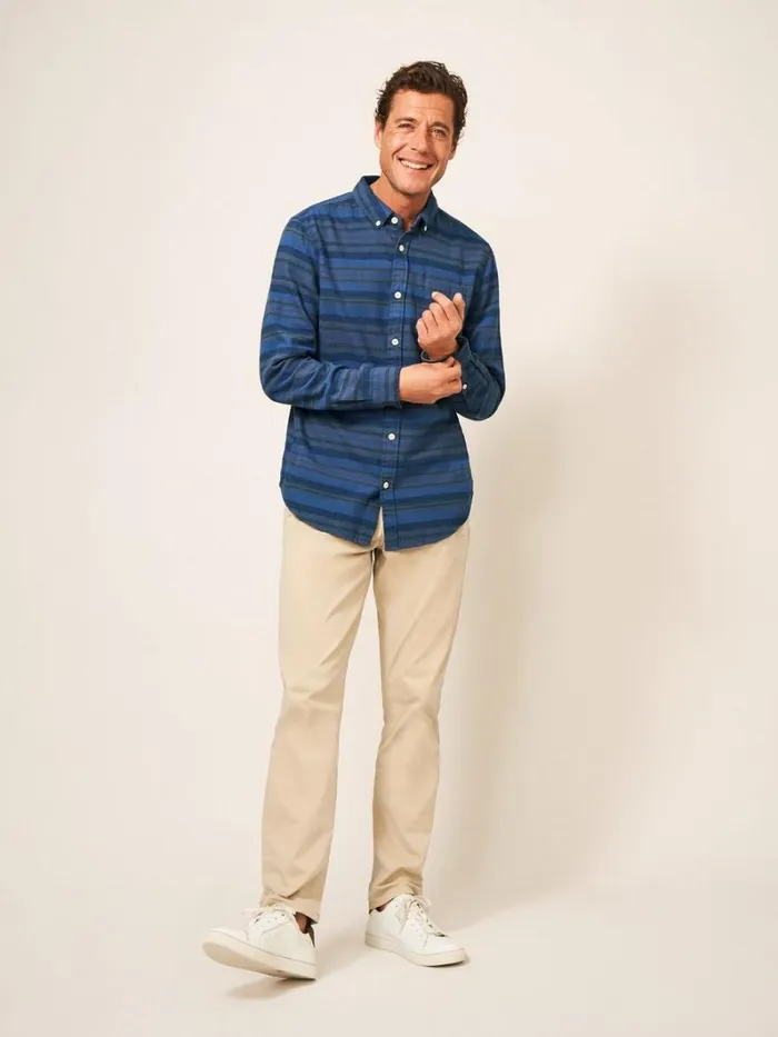 White Stuff SHIRTS Wilne Stripe Shirt Dark Navy 8211 Men
