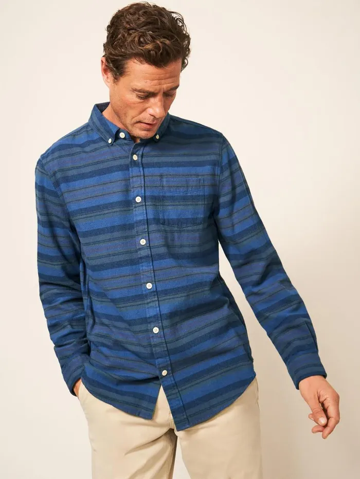 White Stuff SHIRTS Wilne Stripe Shirt Dark Navy 8211 Men White Stuff SHIRTS Wilne Stripe Shirt Dark Navy 8211 Men