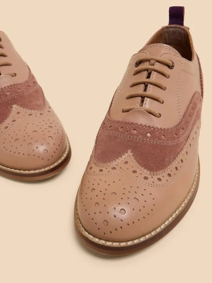 White Stuff SHOES Thistle Lace Up Leather Brogue Mid Pink 8211 Women White Stuff SHOES Thistle Lace Up Leather Brogue Mid Pink 8211 Women