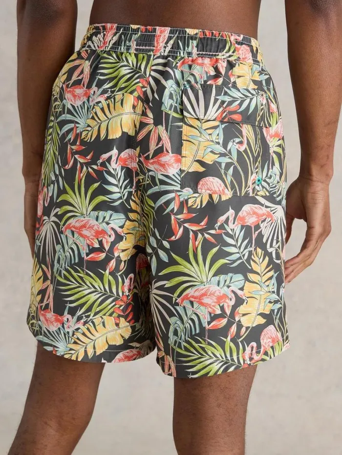 White Stuff SHORTS Flamingo Swimshort Black Print 8211 Men White Stuff SHORTS Flamingo Swimshort Black Print 8211 Men