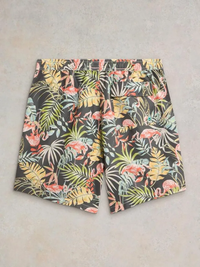 White Stuff SHORTS Flamingo Swimshort Black Print 8211 Men White Stuff SHORTS Flamingo Swimshort Black Print 8211 Men