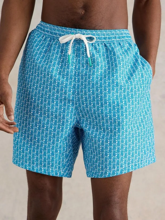White Stuff SHORTS Geo Pineapple Swimshort Blue Print 8211 Men White Stuff SHORTS Geo Pineapple Swimshort Blue Print 8211 Men