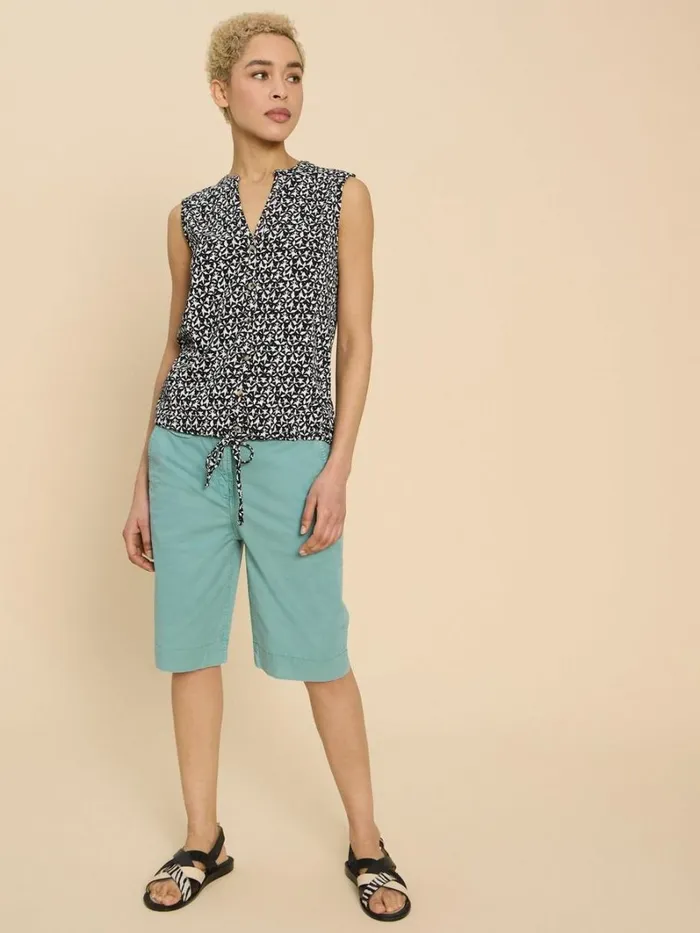 White Stuff SHORTS Hayley Organic Cotton Shorts Mid Teal 8211 Women