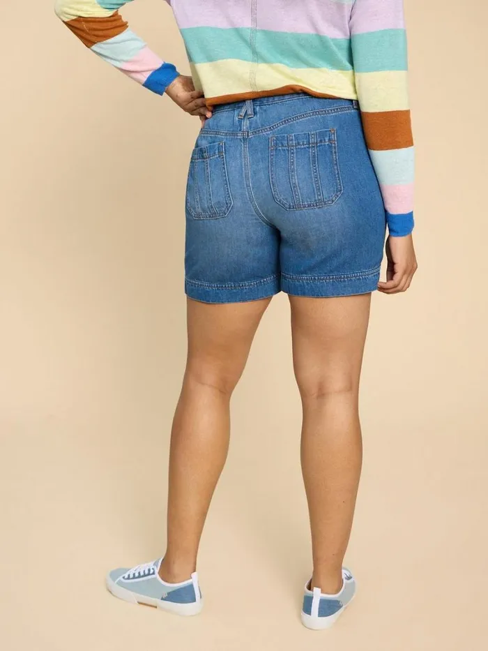 White Stuff SHORTS Mollie Combat Denim Shorts Mid Denim 8211 Women White Stuff SHORTS Mollie Combat Denim Shorts Mid Denim 8211 Women