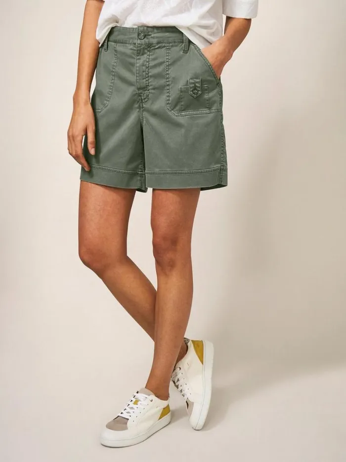White Stuff SHORTS Mollie Combat Shorts Khaki Green 8211 Women