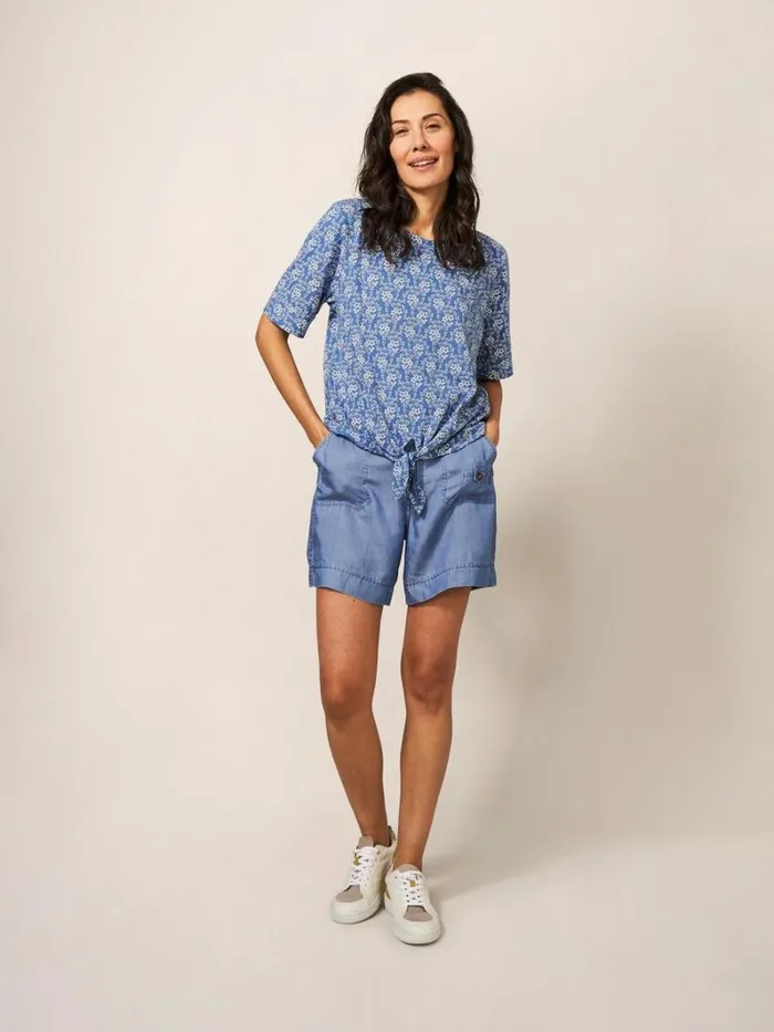 White Stuff SHORTS Mollie Regular Combat Shorts Mid Denim 8211 Women