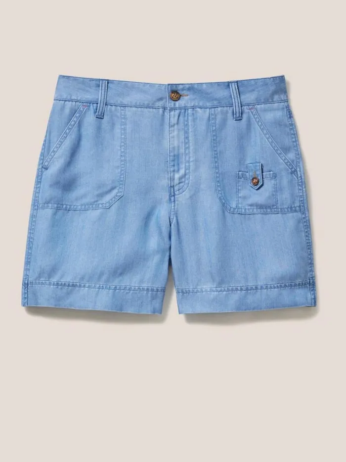 White Stuff SHORTS Mollie Regular Combat Shorts Mid Denim 8211 Women White Stuff SHORTS Mollie Regular Combat Shorts Mid Denim 8211 Women