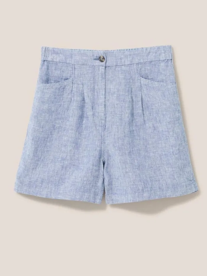 White Stuff SHORTS Rowena Linen Short Chambray Blue 8211 Women White Stuff SHORTS Rowena Linen Short Chambray Blue 8211 Women