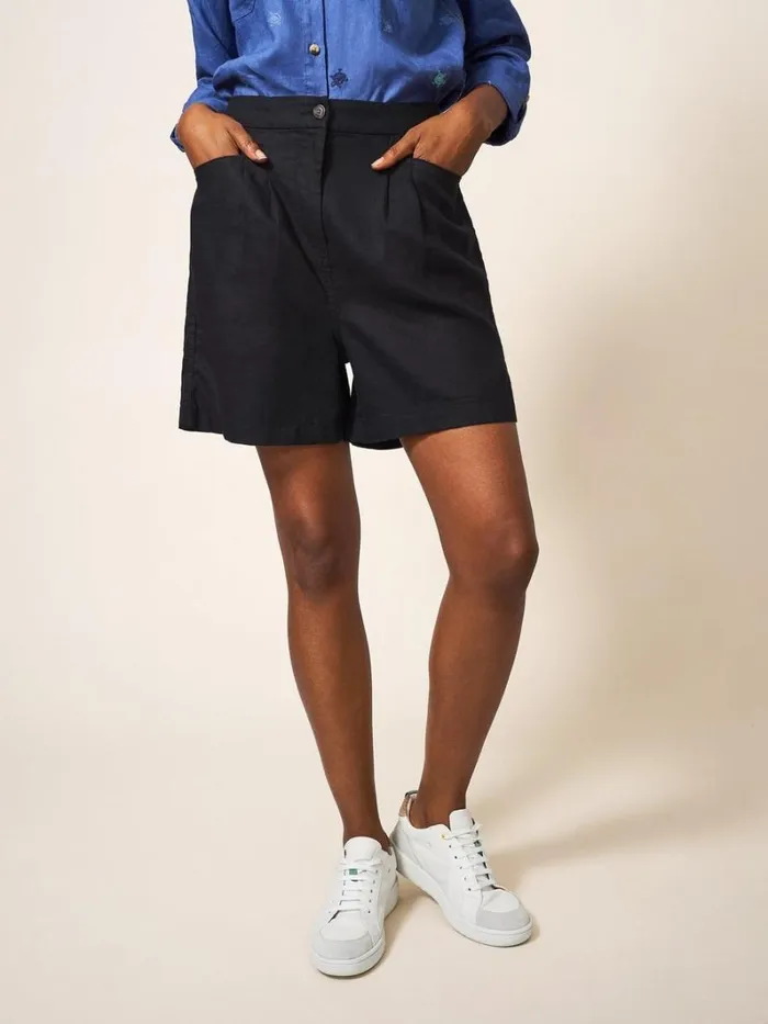 White Stuff SHORTS Rowena Linen Short Pure Black 8211 Women