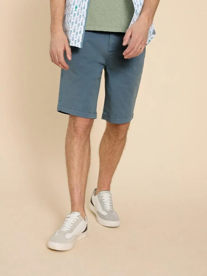 White Stuff SHORTS Sutton Organic Chino Short Mid Blue 8211 Men