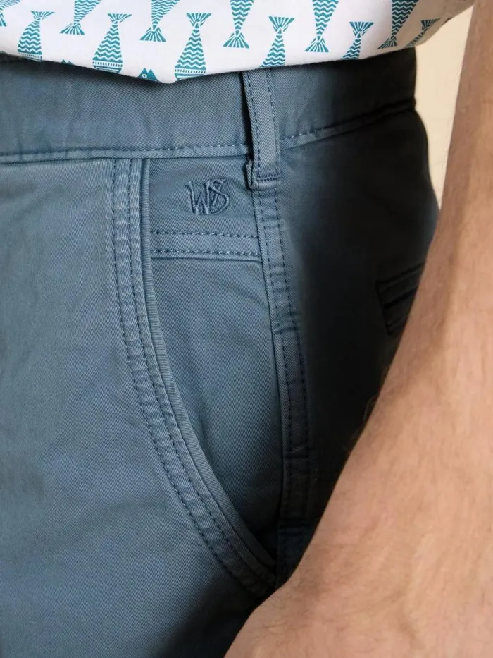 White Stuff SHORTS Sutton Organic Chino Short Mid Blue 8211 Men White Stuff SHORTS Sutton Organic Chino Short Mid Blue 8211 Men