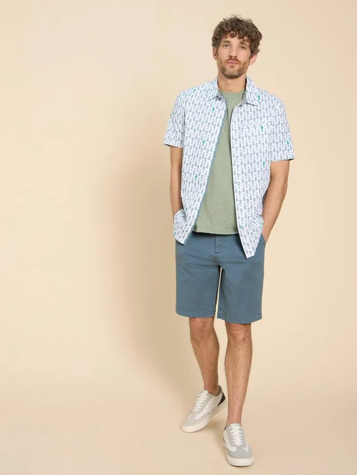 White Stuff SHORTS Sutton Organic Chino Short Mid Blue 8211 Men White Stuff SHORTS Sutton Organic Chino Short Mid Blue 8211 Men