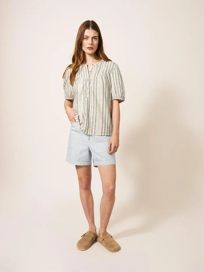 White Stuff SHORTS Tessa Chino Shorts Ivory Multi 8211 Women White Stuff SHORTS Tessa Chino Shorts Ivory Multi 8211 Women