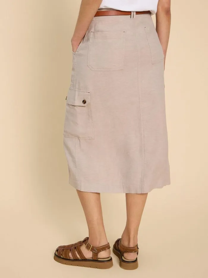 White Stuff SKIRTS Arabella Linen Blend Skirt Light Natural 8211 Women White Stuff SKIRTS Arabella Linen Blend Skirt Light Natural 8211 Women