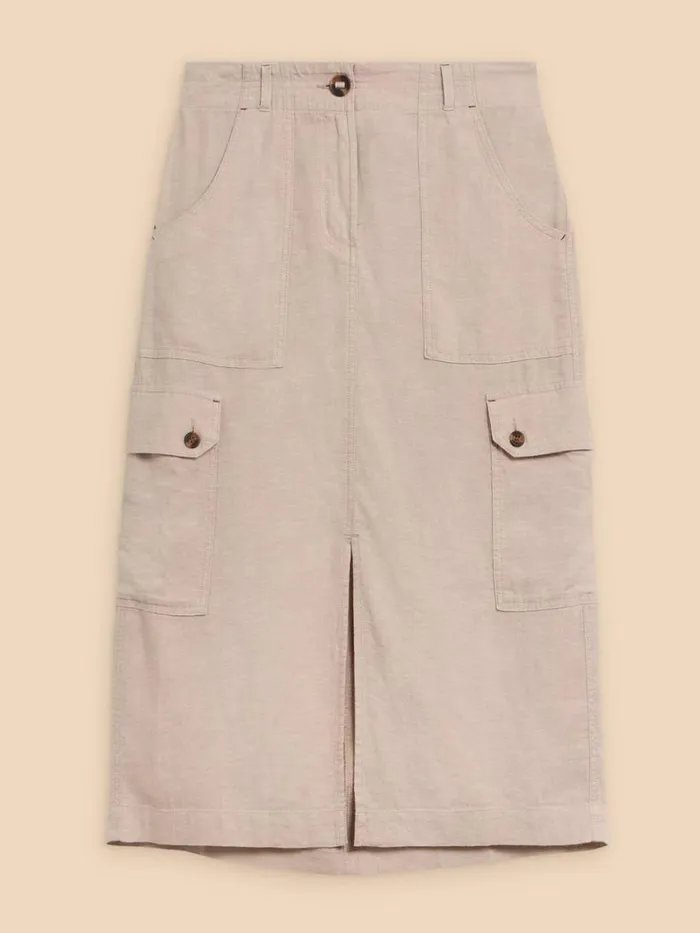 White Stuff SKIRTS Arabella Linen Blend Skirt Light Natural 8211 Women White Stuff SKIRTS Arabella Linen Blend Skirt Light Natural 8211 Women