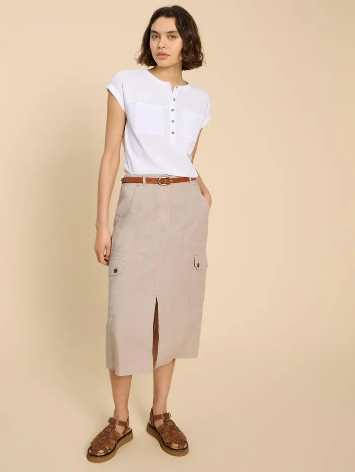White Stuff SKIRTS Arabella Linen Blend Skirt Light Natural 8211 Women White Stuff SKIRTS Arabella Linen Blend Skirt Light Natural 8211 Women