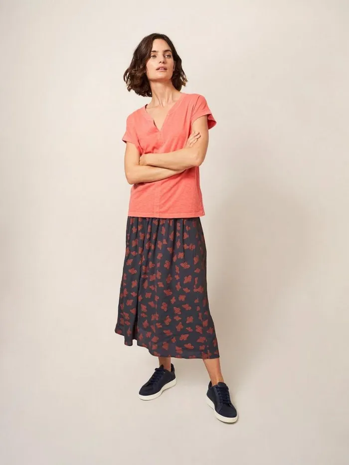 White Stuff SKIRTS Aubree Midi Skirt Grey Multi 8211 Women