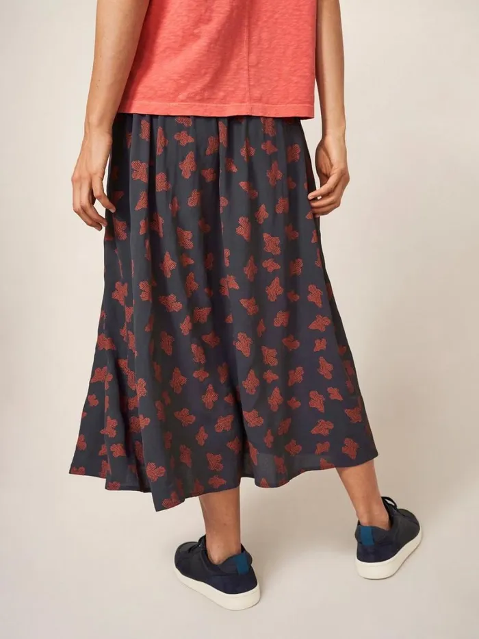 White Stuff SKIRTS Aubree Midi Skirt Grey Multi 8211 Women White Stuff SKIRTS Aubree Midi Skirt Grey Multi 8211 Women