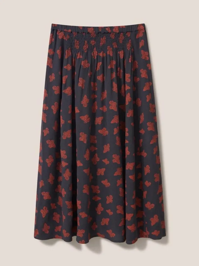 White Stuff SKIRTS Aubree Midi Skirt Grey Multi 8211 Women White Stuff SKIRTS Aubree Midi Skirt Grey Multi 8211 Women