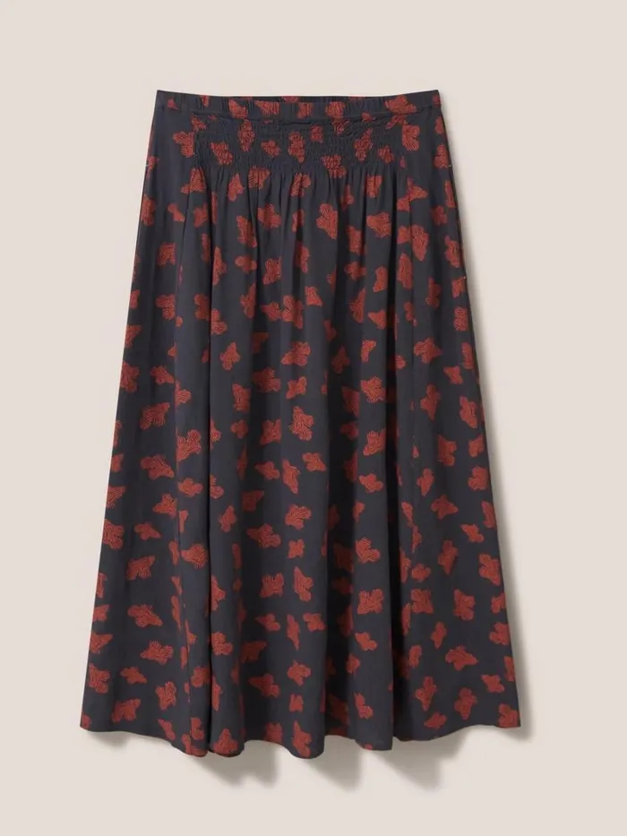 White Stuff SKIRTS Aubree Midi Skirt Grey Multi 8211 Women White Stuff SKIRTS Aubree Midi Skirt Grey Multi 8211 Women