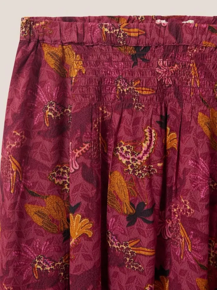 White Stuff SKIRTS Aubree Midi Skirt Plum Multi 8211 Women White Stuff SKIRTS Aubree Midi Skirt Plum Multi 8211 Women