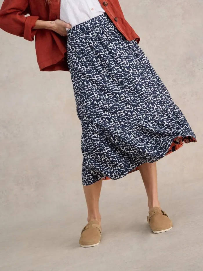 White Stuff SKIRTS Ava Reversible Skirt Navy Multi 8211 Women White Stuff SKIRTS Ava Reversible Skirt Navy Multi 8211 Women