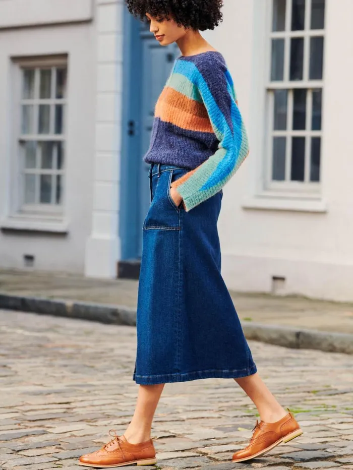 White Stuff SKIRTS Colleen Denim Midi Skirt Dk Denim 8211 Women White Stuff SKIRTS Colleen Denim Midi Skirt Dk Denim 8211 Women