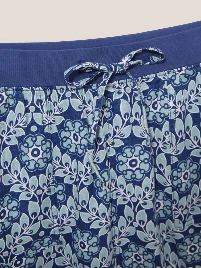 White Stuff SKIRTS Effie Linen Skirt Blue Multi 8211 Women White Stuff SKIRTS Effie Linen Skirt Blue Multi 8211 Women