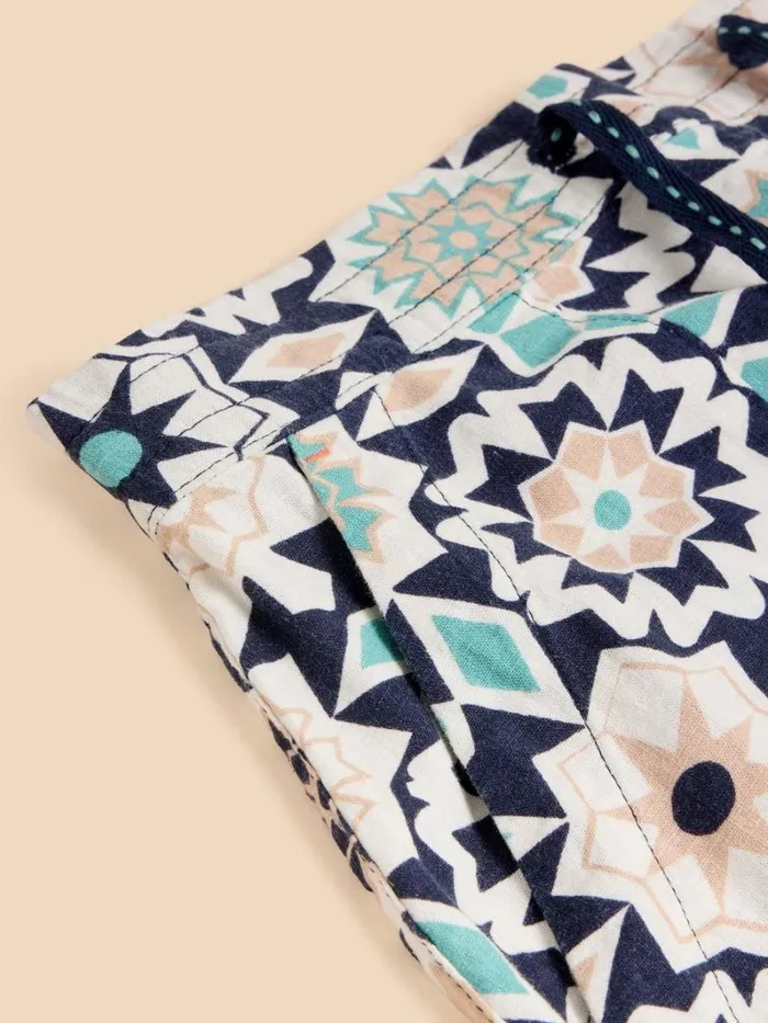 White Stuff SKIRTS Elle Linen Blend Skirt Navy Print 8211 Women White Stuff SKIRTS Elle Linen Blend Skirt Navy Print 8211 Women