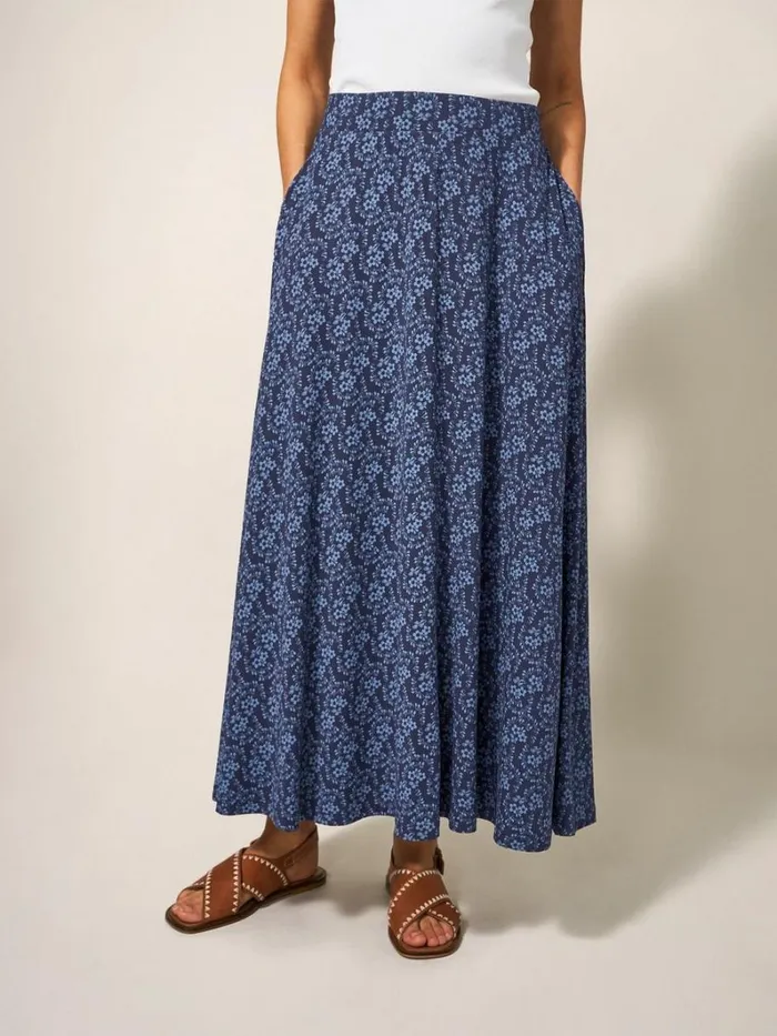 White Stuff SKIRTS Jada Eco Vero Maxi Skirt Navy Print 8211 Women White Stuff SKIRTS Jada Eco Vero Maxi Skirt Navy Print 8211 Women