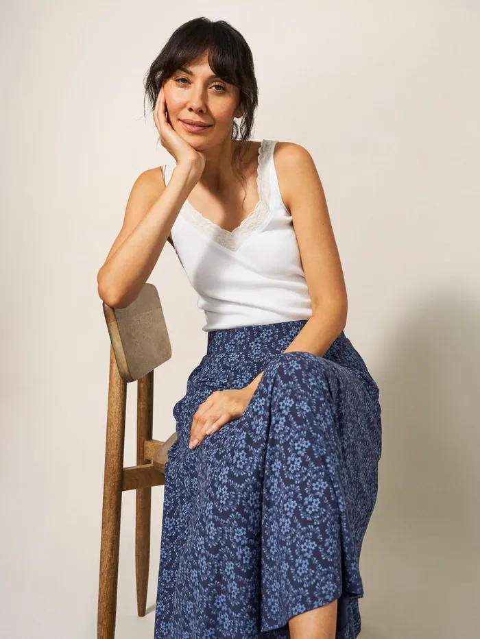 White Stuff SKIRTS Jada Eco Vero Maxi Skirt Navy Print 8211 Women White Stuff SKIRTS Jada Eco Vero Maxi Skirt Navy Print 8211 Women