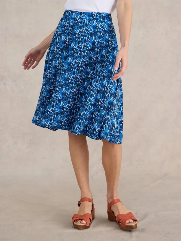 White Stuff SKIRTS Jade Eco Vero Jersey Skirt Blue Print 8211 Women White Stuff SKIRTS Jade Eco Vero Jersey Skirt Blue Print 8211 Women