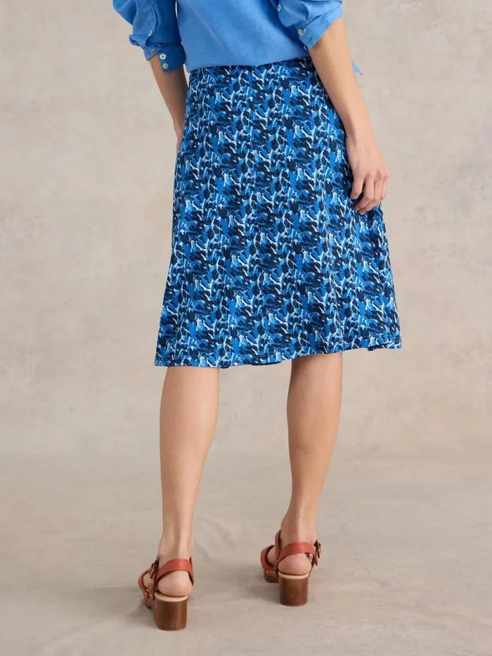 White Stuff SKIRTS Jade Eco Vero Jersey Skirt Blue Print 8211 Women White Stuff SKIRTS Jade Eco Vero Jersey Skirt Blue Print 8211 Women