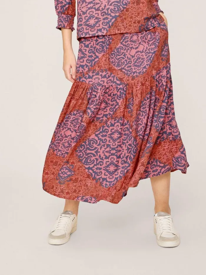 White Stuff SKIRTS Jamima Eco Vero Midi Skirt Red Multi 8211 Women
