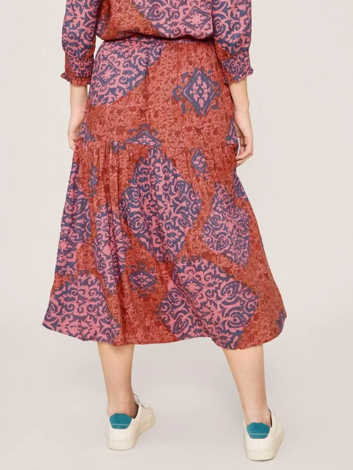 White Stuff SKIRTS Jamima Eco Vero Midi Skirt Red Multi 8211 Women White Stuff SKIRTS Jamima Eco Vero Midi Skirt Red Multi 8211 Women