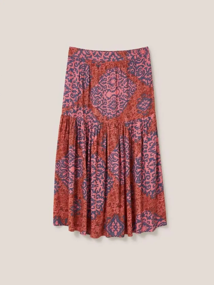 White Stuff SKIRTS Jamima Eco Vero Midi Skirt Red Multi 8211 Women White Stuff SKIRTS Jamima Eco Vero Midi Skirt Red Multi 8211 Women