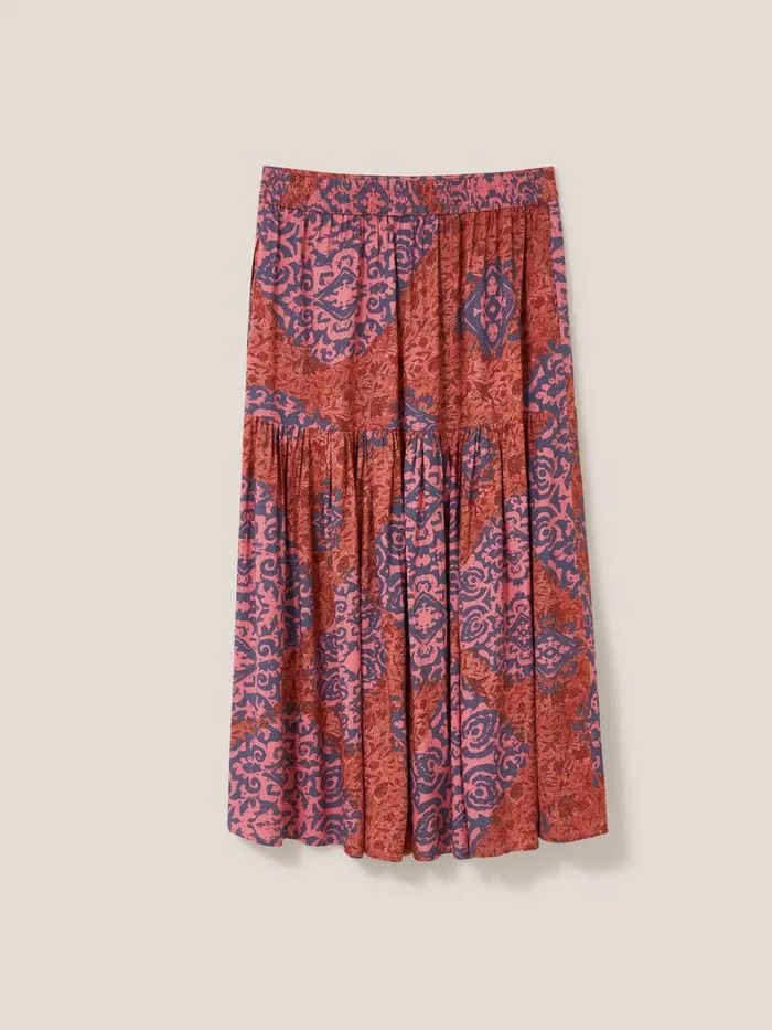 White Stuff SKIRTS Jamima Eco Vero Midi Skirt Red Multi 8211 Women White Stuff SKIRTS Jamima Eco Vero Midi Skirt Red Multi 8211 Women