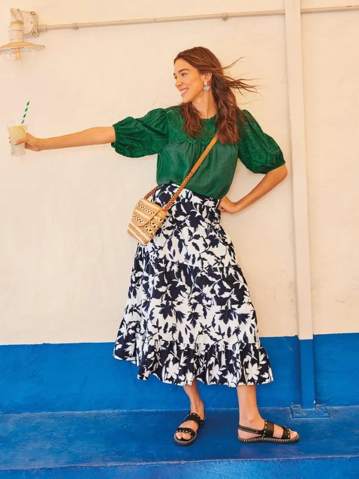 White Stuff SKIRTS Mayra Mixed Print Midi Skirt Navy Print 8211 Women White Stuff SKIRTS Mayra Mixed Print Midi Skirt Navy Print 8211 Women