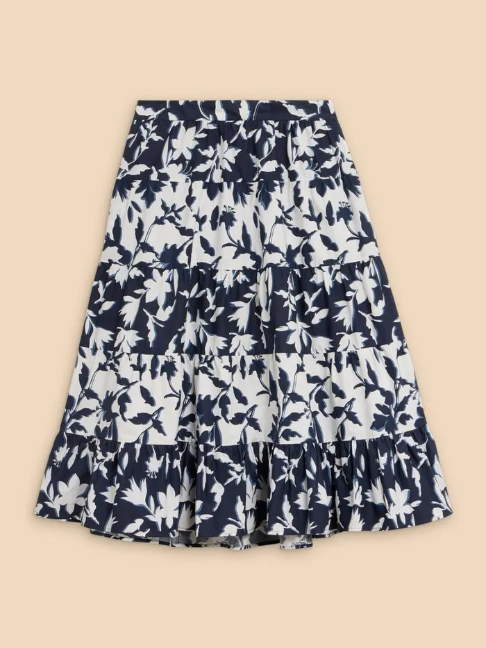 White Stuff SKIRTS Mayra Mixed Print Midi Skirt Navy Print 8211 Women White Stuff SKIRTS Mayra Mixed Print Midi Skirt Navy Print 8211 Women