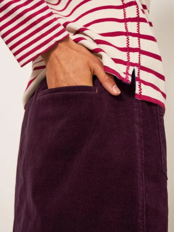 White Stuff SKIRTS Melody Organic Cord Skirt Dk Plum 8211 Women