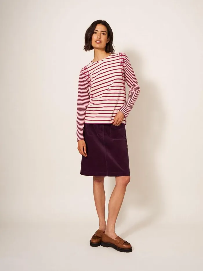 White Stuff SKIRTS Melody Organic Cord Skirt Dk Plum 8211 Women White Stuff SKIRTS Melody Organic Cord Skirt Dk Plum 8211 Women
